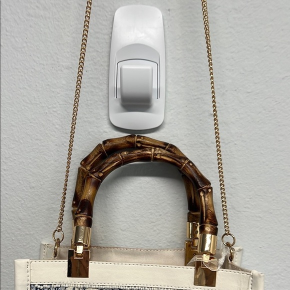 Made In India | Botanical Beaded Mini Tote w/ Bamboo Handles - Picture 11 of 14